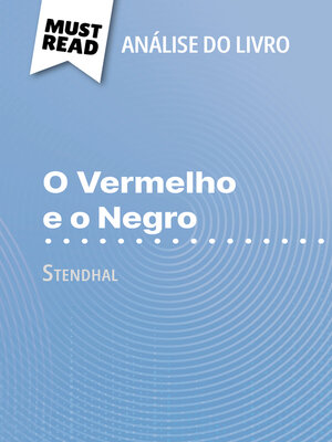 cover image of O Vermelho e o Negro de Stendhal (Análise do livro)